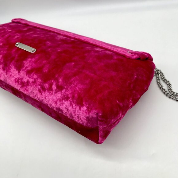 Rebecca Minkoff Pink Velvet Whip Envelope Clutch Bag - Picture 8 of 11